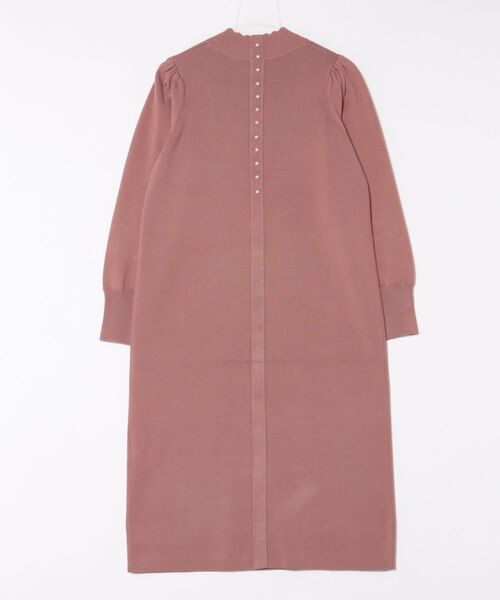 STRAWBERRY-FIELDS（ストロベリーフィールズ）の「リッシュウール_バックパールニットワンピース（ワンピース・レディース・ブラック/ピンク系その他/ネイビー・2）」の4枚目の写真