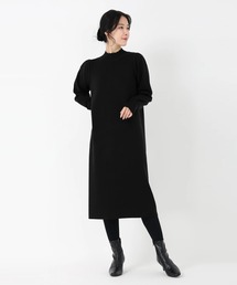 リッシュウール_バックパールニットワンピース