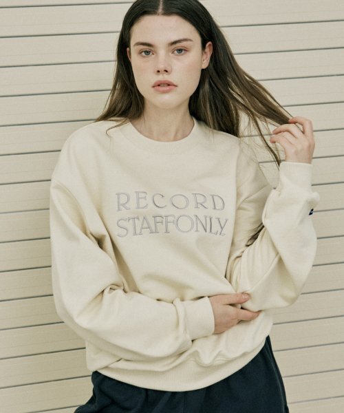 STAFF ONLY(スタッフオンリー)の「RECORD SWEATSHIRTS (CREAM)(スウェット・メンズ・その他・SMALL/LARGE)」の1枚目の写真