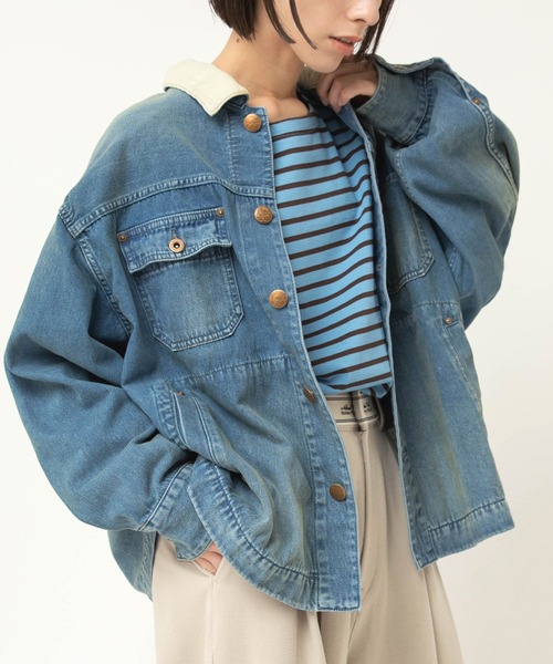 RNA-N(アールエヌエーエヌ)の「J2178 デトロイトジャケット(デニムジャケット・レディース・ライトインディゴブルー・FREE)」の1枚目の写真