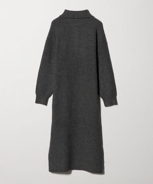 A DAY IN THE LIFE UNITED ARROWS(アデイインザライフユナイテッドアローズ)の「ニット ポロワンピース <A DAY IN THE LIFE>(ワンピース・レディース・ライム/ブラック/グレー系・FREE)」の5枚目の写真