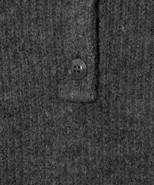 A DAY IN THE LIFE UNITED ARROWS(アデイインザライフユナイテッドアローズ)の「ニット ポロワンピース <A DAY IN THE LIFE>(ワンピース・レディース・ライム/ブラック/グレー系・FREE)」の9枚目の写真