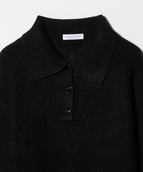 A DAY IN THE LIFE UNITED ARROWS(アデイインザライフユナイテッドアローズ)の「ニット ポロワンピース <A DAY IN THE LIFE>(ワンピース・レディース・ライム/ブラック/グレー系・FREE)」の12枚目の写真