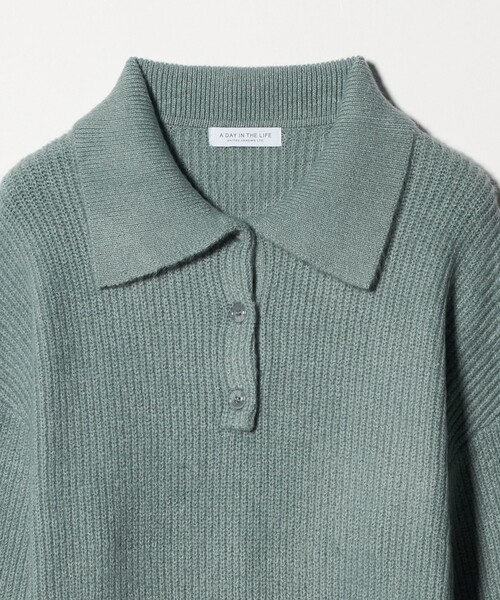 A DAY IN THE LIFE UNITED ARROWS(アデイインザライフユナイテッドアローズ)の「ニット ポロワンピース <A DAY IN THE LIFE>(ワンピース・レディース・ライム/ブラック/グレー系・FREE)」の15枚目の写真