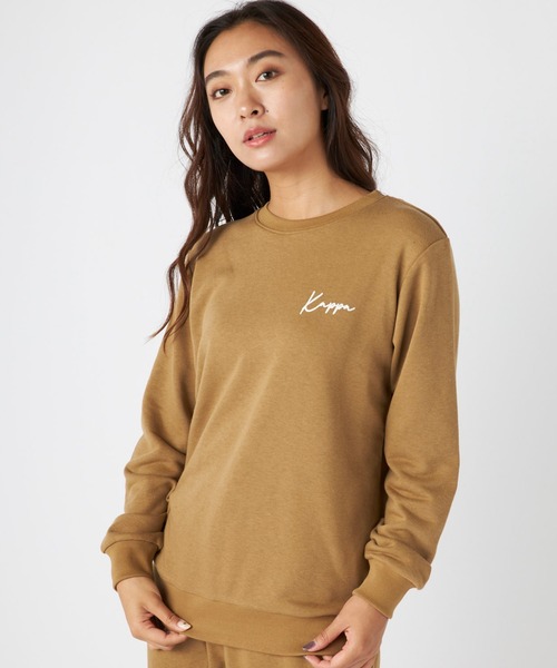 Kappa(カッパ)の「クルーネックスウェット(スウェット・レディース・ブラック/杢グレー/ダークベージュ/ミント・LARGE/X-LARGE/MEDIUM)」の4枚目の写真