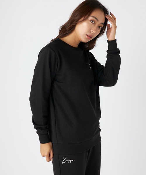 Kappa(カッパ)の「クルーネックスウェット(スウェット・レディース・ブラック/杢グレー/ダークベージュ/ミント・LARGE/X-LARGE/MEDIUM)」の5枚目の写真