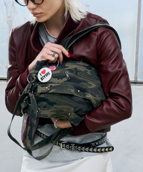 DTYYPE(ドタイプ)の「レイヤードストラップ2WAYショルダーバッグ(ショルダーバッグ・レディース・ブラック/レッド/カモフラージュ・FREE)」の16枚目の写真