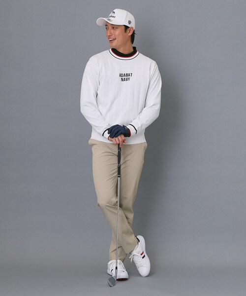 adabat(アダバット)の「【ADABAT NAVY】ケーブルストライプクルーニット(ニット/セーター・メンズ・ライトブルー/ホワイト/ネイビー・46/48/50)」の7枚目の写真