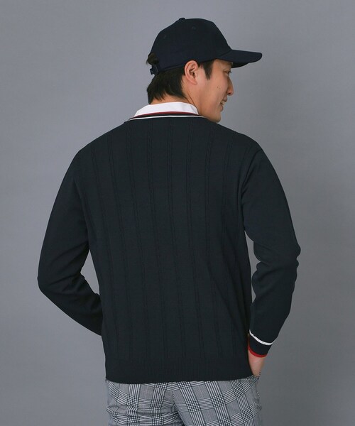 adabat(アダバット)の「【ADABAT NAVY】ケーブルストライプクルーニット(ニット/セーター・メンズ・ライトブルー/ホワイト/ネイビー・46/48/50)」の16枚目の写真