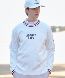 adabat | 【ADABAT NAVY】ケーブルストライプクルーニット(ニット/セーター)