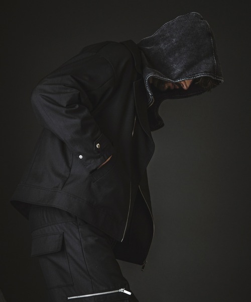 NO ID.(ノーアイディ)の「【NO ID.】Big Riders Jacket / ビッグ ライダース ジャケット(ライダースジャケット・メンズ・その他22/ブラック・ONE SIZE)」の11枚目の写真