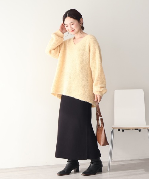 AMERICAN HOLIC（アメリカンホリック）の「ミニシャギーラメニットプルオーバー（ニット/セーター・レディース・チャコールグレー/アイボリー/オレンジ/グリーン/ブラウン・M/L）」の19枚目の写真