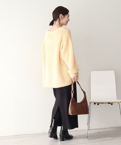 AMERICAN HOLIC（アメリカンホリック）の「ミニシャギーラメニットプルオーバー（ニット/セーター・レディース・チャコールグレー/アイボリー/オレンジ/グリーン/ブラウン・M/L）」の20枚目の写真