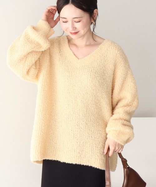 AMERICAN HOLIC（アメリカンホリック）の「ミニシャギーラメニットプルオーバー（ニット/セーター・レディース・チャコールグレー/アイボリー/オレンジ/グリーン/ブラウン・M/L）」の21枚目の写真