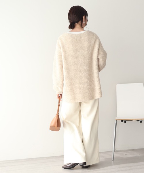 AMERICAN HOLIC（アメリカンホリック）の「ミニシャギーラメニットプルオーバー（ニット/セーター・レディース・チャコールグレー/アイボリー/オレンジ/グリーン/ブラウン・M/L）」の7枚目の写真