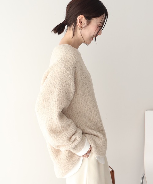 AMERICAN HOLIC（アメリカンホリック）の「ミニシャギーラメニットプルオーバー（ニット/セーター・レディース・チャコールグレー/アイボリー/オレンジ/グリーン/ブラウン・M/L）」の10枚目の写真