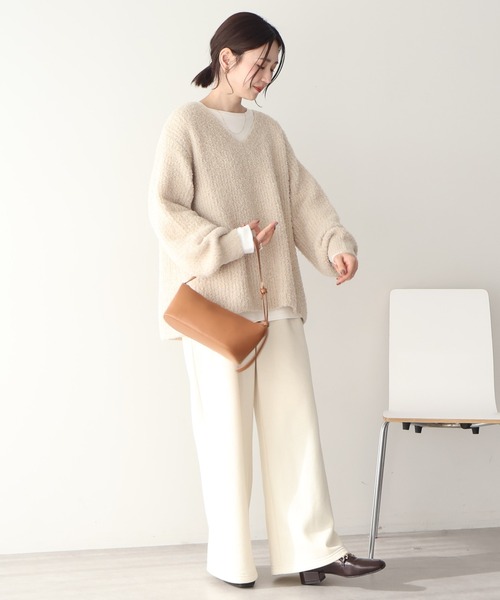 AMERICAN HOLIC（アメリカンホリック）の「ミニシャギーラメニットプルオーバー（ニット/セーター・レディース・チャコールグレー/アイボリー/オレンジ/グリーン/ブラウン・M/L）」の6枚目の写真