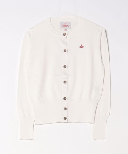 Vivienne Westwood(ヴィヴィアンウエストウッド)の「オーガニックコットンベーシッククルーネックカーディガン(カーディガン/ボレロ・レディース・ブラック/ブルー/レッド/ホワイト・40/38/36)」の2枚目の写真