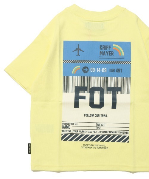 KRIFF MAYER Kid's Collection(クリフメイヤーキッズコレクション)の「【接触冷感】涼タッチシャリT(虹)(Tシャツ/カットソー・キッズ・オレンジ/イエロー/ネイビー/サックスブルー・120/130/140/150/160/170)」の4枚目の写真