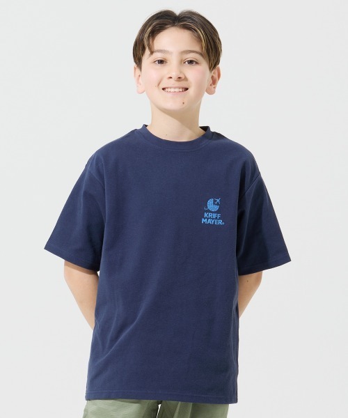 KRIFF MAYER Kid's Collection(クリフメイヤーキッズコレクション)の「【接触冷感】涼タッチシャリT(虹)(Tシャツ/カットソー・キッズ・オレンジ/イエロー/ネイビー/サックスブルー・120/130/140/150/160/170)」の5枚目の写真