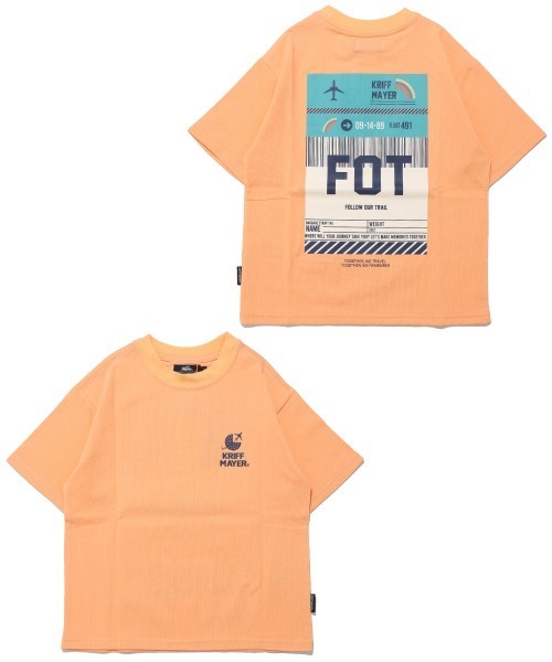 KRIFF MAYER Kid's Collection(クリフメイヤーキッズコレクション)の「【接触冷感】涼タッチシャリT(虹)(Tシャツ/カットソー・キッズ・オレンジ/イエロー/ネイビー/サックスブルー・120/130/140/150/160/170)」の18枚目の写真