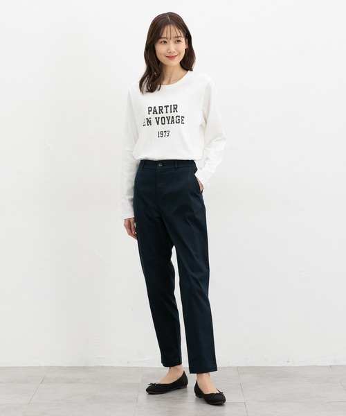 Honeys（ハニーズ）の「ロゴプリントＴシャツ（Tシャツ/カットソー・レディース・スミクロ/レッド/オフホワイト/杢グレー/グレイッシュベージュ・L/S/LL/M）」の7枚目の写真
