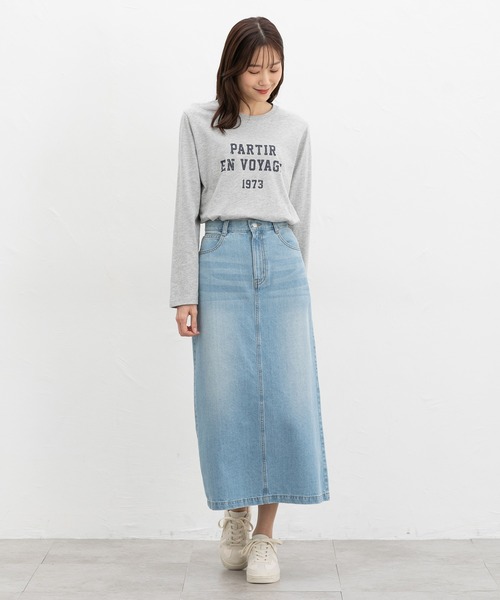 Honeys（ハニーズ）の「ロゴプリントＴシャツ（Tシャツ/カットソー・レディース・スミクロ/レッド/オフホワイト/杢グレー/グレイッシュベージュ・L/S/LL/M）」の15枚目の写真