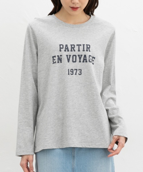 Honeys（ハニーズ）の「ロゴプリントＴシャツ（Tシャツ/カットソー・レディース・スミクロ/レッド/オフホワイト/杢グレー/グレイッシュベージュ・L/S/LL/M）」の16枚目の写真