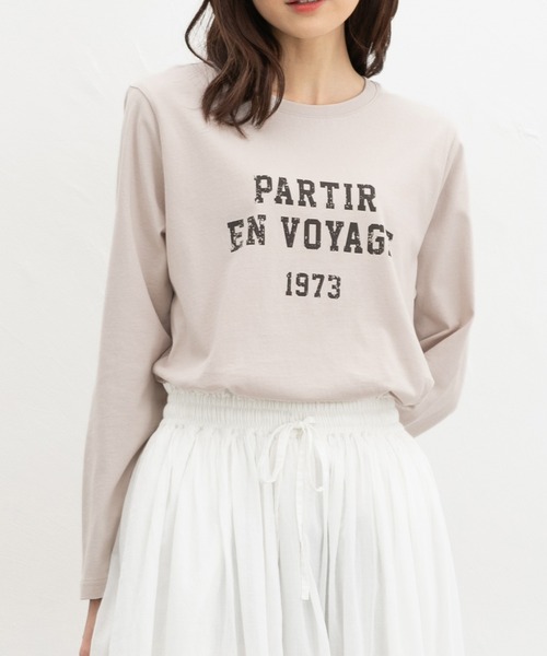 Honeys（ハニーズ）の「ロゴプリントＴシャツ（Tシャツ/カットソー・レディース・スミクロ/レッド/オフホワイト/杢グレー/グレイッシュベージュ・L/S/LL/M）」の18枚目の写真