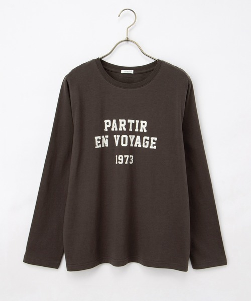Honeys（ハニーズ）の「ロゴプリントＴシャツ（Tシャツ/カットソー・レディース・スミクロ/レッド/オフホワイト/杢グレー/グレイッシュベージュ・L/S/LL/M）」の21枚目の写真