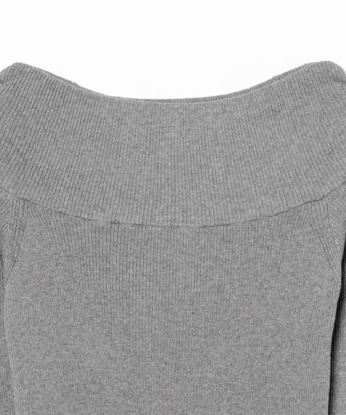 Ray BEAMS（レイビームス）の「リブ オフショルダー ニット（ニット/セーター・レディース・ブラック/グレー・ONE SIZE）」の17枚目の写真
