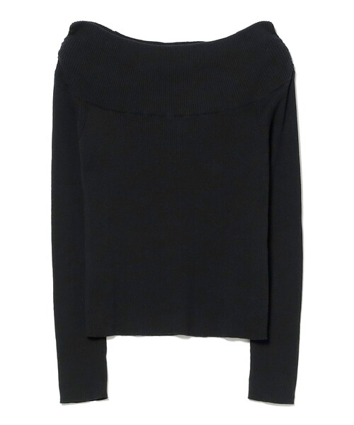 Ray BEAMS（レイビームス）の「リブ オフショルダー ニット（ニット/セーター・レディース・ブラック/グレー・ONE SIZE）」の21枚目の写真