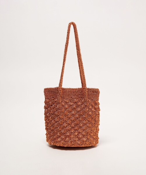 green label relaxing(グリーンレーベルリラクシング)の「メタリックヤーンレーシー トートバッグ / ショルダーバッグ(ショルダーバッグ・レディース・シルバー/ブラック/ケリーグリーン/ゴールド/ホワイト/ネイビー/オレンジ・FREE)」の6枚目の写真