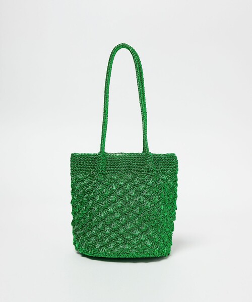 green label relaxing（グリーンレーベルリラクシング）の「メタリックヤーンレーシー トートバッグ / ショルダーバッグ（ショルダーバッグ・レディース・シルバー/ブラック/ケリーグリーン/ゴールド/ホワイト・FREE）」の17枚目の写真