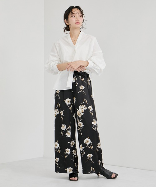 LE CERCLE par rope'（ルセルクルパーロペ）の「ロゴ刺繍バンドカラーシャツ（シャツ/ブラウス・レディース・ホワイト/グリーン系その他/ブルー系その他4/サックスブルー/ピンク/ピンク系その他2・FREE）」の15枚目の写真