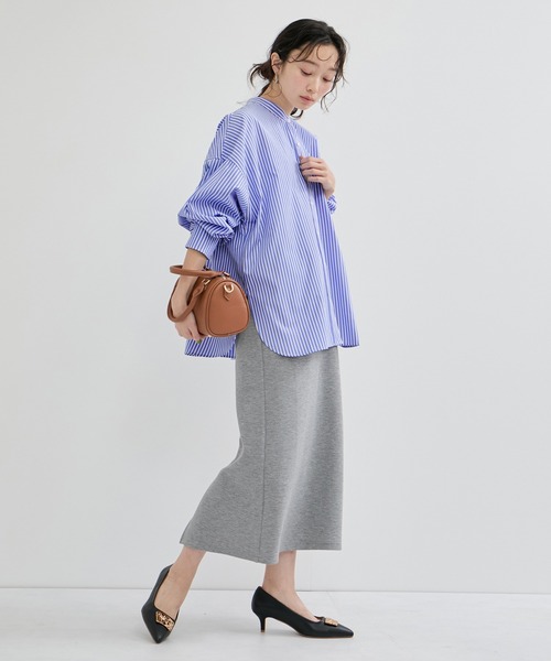 LE CERCLE par rope'（ルセルクルパーロペ）の「ロゴ刺繍バンドカラーシャツ（シャツ/ブラウス・レディース・ホワイト/グリーン系その他/ブルー系その他4/サックスブルー/ピンク/ピンク系その他2・FREE）」の12枚目の写真