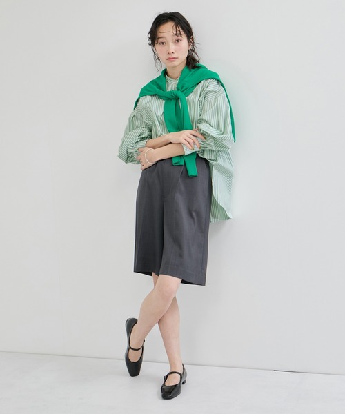 LE CERCLE par rope'（ルセルクルパーロペ）の「ロゴ刺繍バンドカラーシャツ（シャツ/ブラウス・レディース・ホワイト/グリーン系その他/ブルー系その他4/サックスブルー/ピンク/ピンク系その他2・FREE）」の11枚目の写真