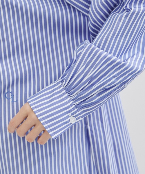 LE CERCLE par rope'（ルセルクルパーロペ）の「ロゴ刺繍バンドカラーシャツ（シャツ/ブラウス・レディース・ホワイト/グリーン系その他/ブルー系その他4/サックスブルー/ピンク/ピンク系その他2・FREE）」の22枚目の写真