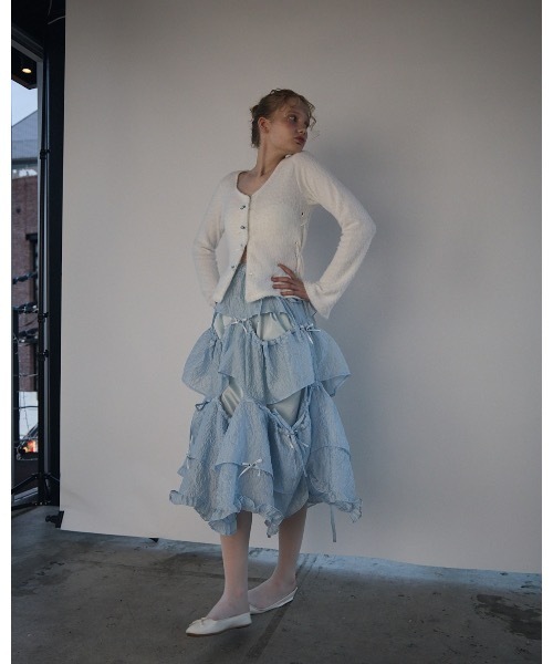 lilLilly（リルリリー）の「3wayマルチロングスカート（スカート・レディース・ブルー/ホワイト/ブラック・FREE）」の4枚目の写真