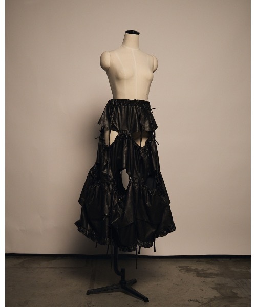 lilLilly（リルリリー）の「3wayマルチロングスカート（スカート・レディース・ブルー/ホワイト/ブラック・FREE）」の6枚目の写真