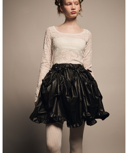 lilLilly（リルリリー）の「3wayマルチロングスカート（スカート・レディース・ブルー/ホワイト/ブラック・FREE）」の12枚目の写真