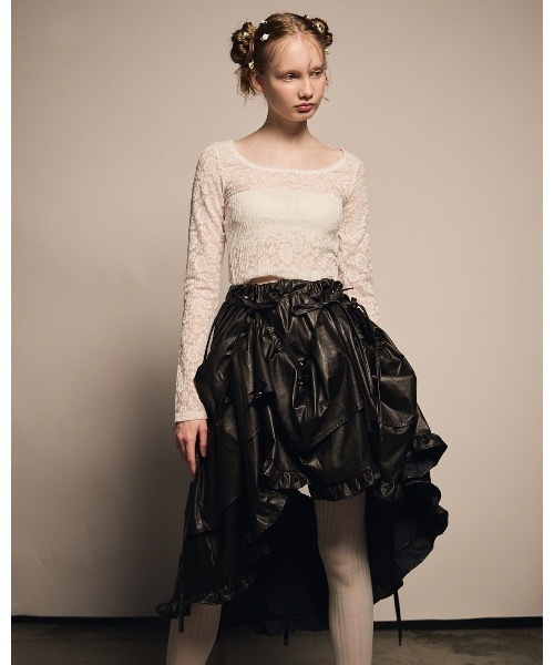 lilLilly（リルリリー）の「3wayマルチロングスカート（スカート・レディース・ブルー/ホワイト/ブラック・FREE）」の13枚目の写真