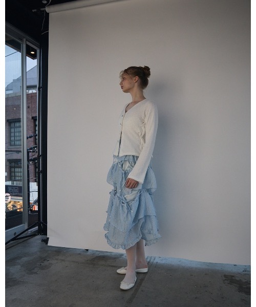 lilLilly（リルリリー）の「3wayマルチロングスカート（スカート・レディース・ブルー/ホワイト/ブラック・FREE）」の14枚目の写真