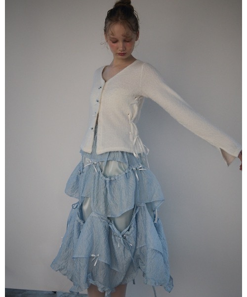 lilLilly（リルリリー）の「3wayマルチロングスカート（スカート・レディース・ブルー/ホワイト/ブラック・FREE）」の17枚目の写真