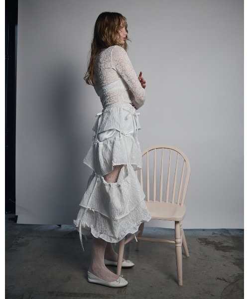 lilLilly（リルリリー）の「3wayマルチロングスカート（スカート・レディース・ブルー/ホワイト/ブラック・FREE）」の18枚目の写真