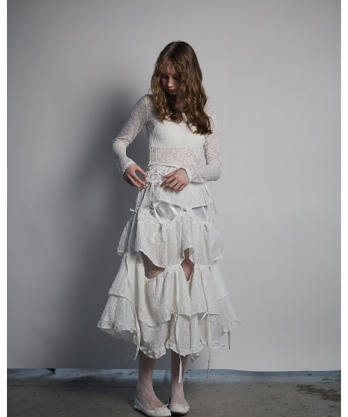 lilLilly（リルリリー）の「3wayマルチロングスカート（スカート・レディース・ブルー/ホワイト/ブラック・FREE）」の19枚目の写真