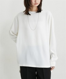 nissen | 【しわになりにくい・ＵＶカット】リブ使いゆるシルエットＴブラウス(Tシャツ/カットソー)