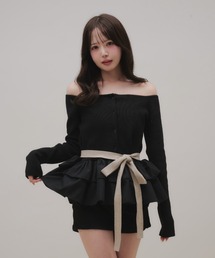 オフショル オフショルダー」に該当するトップス（ブラック/黒色系