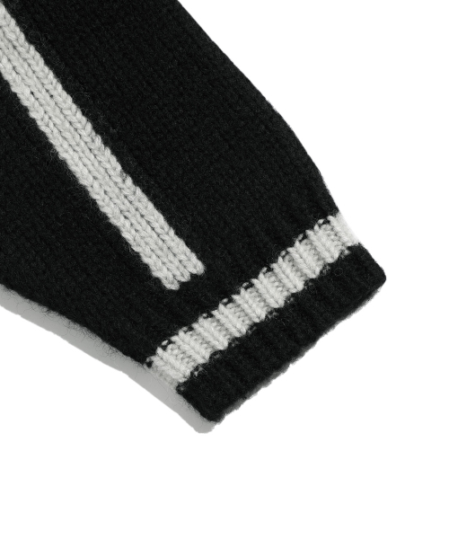 NICE GHOST CLUB(ナイスゴーストクラブ)の「SKULL COWICHAN SWEATER_BLACK(NG2EFUK680A)(カーディガン/ボレロ・レディース・ブラック・S)」の5枚目の写真