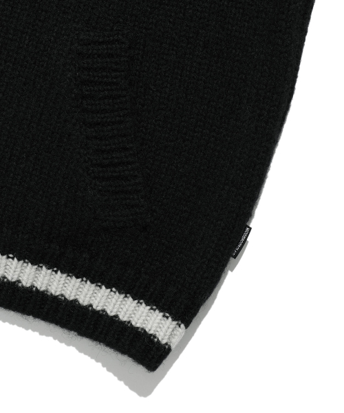 NICE GHOST CLUB(ナイスゴーストクラブ)の「SKULL COWICHAN SWEATER_BLACK(NG2EFUK680A)(カーディガン/ボレロ・レディース・ブラック・S)」の6枚目の写真